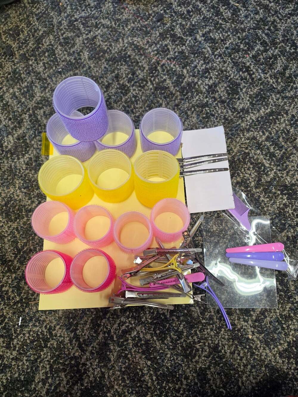 Hair Roller Set With Clips And Comb